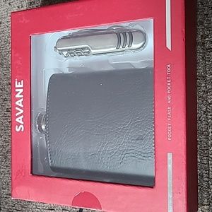 SAVANE POCKET FLASK AND POCKET TOOL GIFT SET